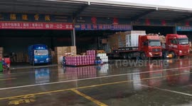 Footage Of Three Gorges Logistics Park In Yichang, China