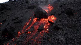 Stunning lava captured at Mount Etna volcano in Sicily