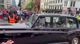 Prince Charles and Camilla arrive for the Thanksgiving service at St Paul’s Cathedral