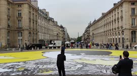 A 1000 square metre fresco honouring Josephine Baker unveiled at Paris Pantheon