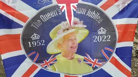 Dscorations for the Platinum Jubilee celebrations in High Wycombe Buckinghamshire