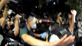 Scuffles in Hong Kong's Victoria Park as police enforce Tiananmen vigil ban