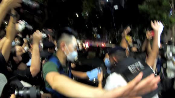 Scuffles in Hong Kong's Victoria Park as police enforce Tiananmen vigil ban