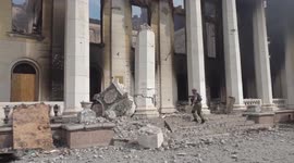 Ukrainian police search through devastated city of Lysychansk