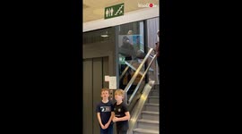 'It's all fun and games until the elevator stops working!'