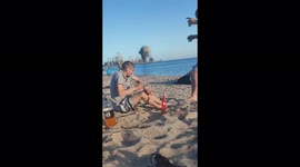 Berdyansk beachgoers shocked as huge explosion rocks seaport