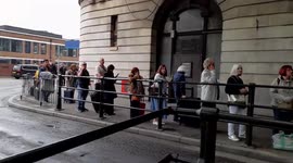 Huge queue for taxis at Waterloo Station as Tube strike disrupts the capital
