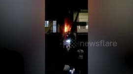 Three children killed and three injured as fire rips through homes in the Philippines