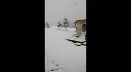 Overnight Snowstorm in Nova Scotia in April 2022