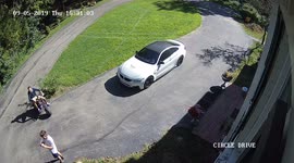 Backyard dirt bike crash