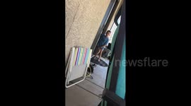 Boy jokes with his mother