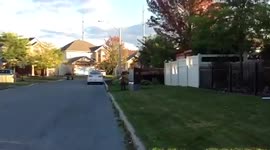 Boy excited to open package