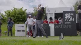 Behind-the-scenes footage at first LIV Golf tournament as PGA Tour suspends players participating in the event