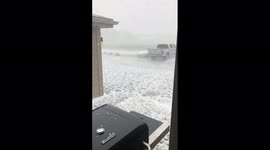 Wisconsin slammed with large hail during thunderstorm