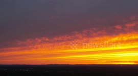 Spectactularly Colorful Sunset Lights up the Sky in Pennsylvania