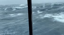 Crossing the infamous Drake Passage, we experienced some of the most intense conditions our ship had ever seen. While this wasn't the worst of what we experienced, we were traveling through 40 ft waves and 96 mph winds.