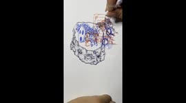 'Artist draws a self-portrait... from the perspective of his Subconscious Mind'