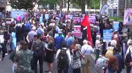 Hundreds gather outside Home Office as UK judge  dismisses appeal against Rwanda refugee scheme