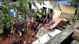 Emergency services recover bodies after deadly landslide strikes city in northern India