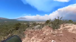 Timelapse shows plumes of smoke shrouding sky from fire in Arizona