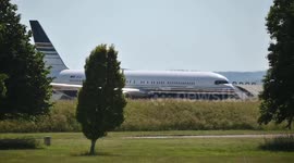 Plane expected to take the first asylum seekers to Rwanda has been seen at an airfield