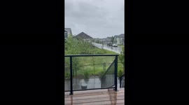 Over 100 mm of rain falls in 2 days in Calgary, with wind speeds of 80kph per hour