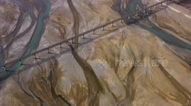 World's first desert railway loop line completed in northwest China