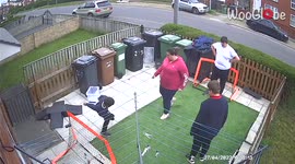 'Funny football fail shows boy falling over because of his brother 
'