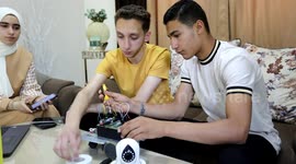 Palestinian teenagers build robot that helps locate people trapped in rubble