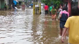 Streets submerged by mirky floodwater as incessant rain hits India's Assam