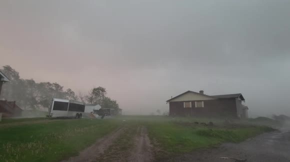 Trailer flips during intense Ontario derecho
