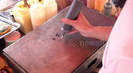 Chef makes cartoon pancake caricature of football star Cristiano Ronaldo