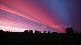 Beautiful Sunset Skyscape Suddenly Appears Over N. Ireland
