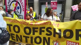 Protest : Stop the Rwanda flights - Refugees are welcome here, London, UK