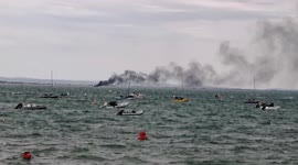 Portsmouth fire: ‘Boat blaze’ as smoke seen pluming from the Solent off coast of West Wittering