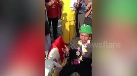 Farmer sparks outrage by holding a wedding with a female GOAT in Indonesia