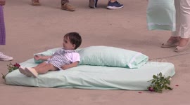 Bizarre Spanish tradition sees locals jump over babies during El Colacho festival: Extended