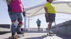 The plus-sized skateboarder helping other fat kids who are often excluded from the sports scene to roll roll