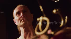 The shocking sword swallower, shows what it takes to do some of the craziest stunts.