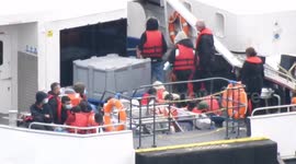 UK search and rescue vessel brings migrants into Dover amid ongoing operation