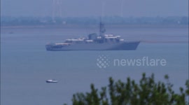 Japanese navy ship spotted off the coast of Kent, UK