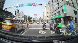WTF Moment: Road workers casually draw new road lines in front of traffic (Dashcam Video)