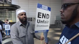 Uber strike , drivers and couriers unions take action . london