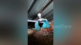 Plastic fan blades melt due to high temperatures in central China