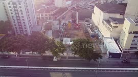 Archaeological site is found during the excavation of the work on the Subway in São Paulo, Brazil