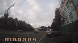 Accident: Car slams brakes on last second at a crossing causing a crash (Dashcam Video)