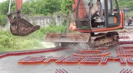 Thousands of seized liquor bottles smashed by police in India