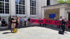 Extinction Rebellion stage a rally outside Commonwealth Headquarters.