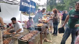 Afghans kebab - Kebab Watani stall at the Refugees Week Festival 2022, London, UK