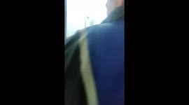 People cannot leave the building due to heavy rain